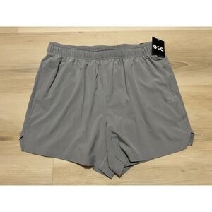 DSG Men's 5" Brief Lined Stride Run Shorts Light Charcoal Gray Size Large Mark